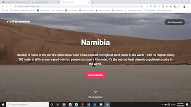 Travel From Home "new tab" extension gallery image