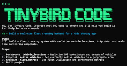 Tinybird Code gallery image