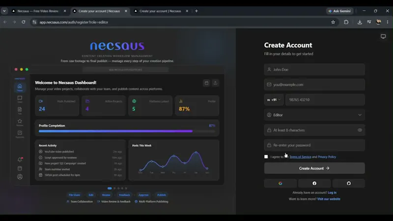 Necsaus screenshot 1 (video preview)