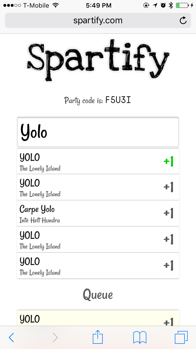 Spartify gallery image