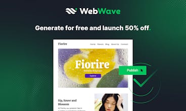 WebWave AIを使用してウェブサイトデザインの新時代を探索し、オンラインの成功を向上させる。