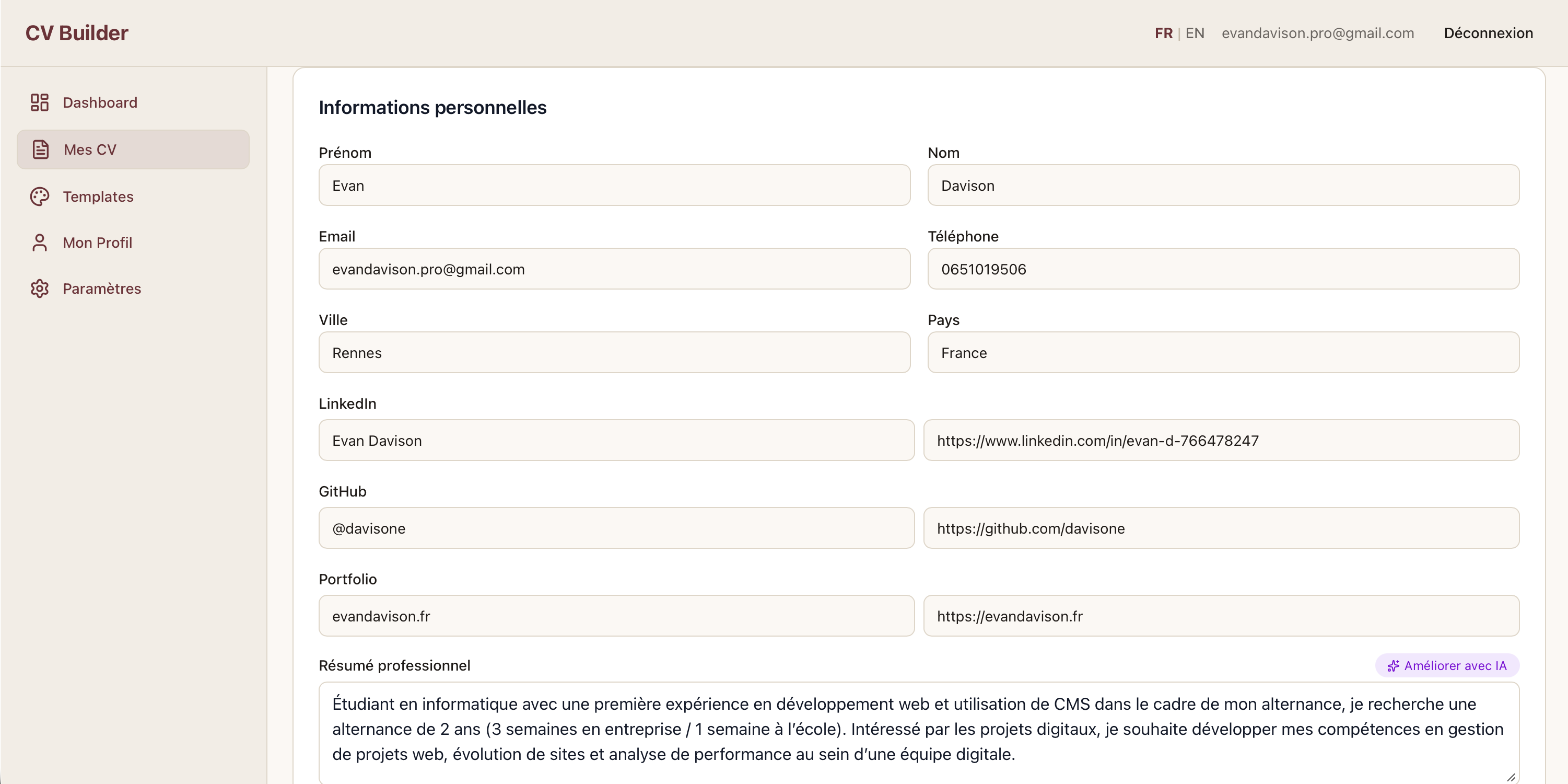 CV Builder Gratuit gallery image