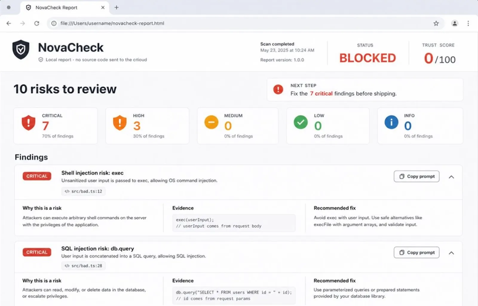NovaCheck  screenshot 1