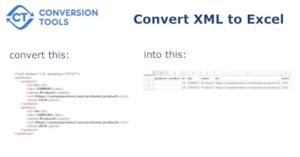 Online XML to Excel Converter gallery image