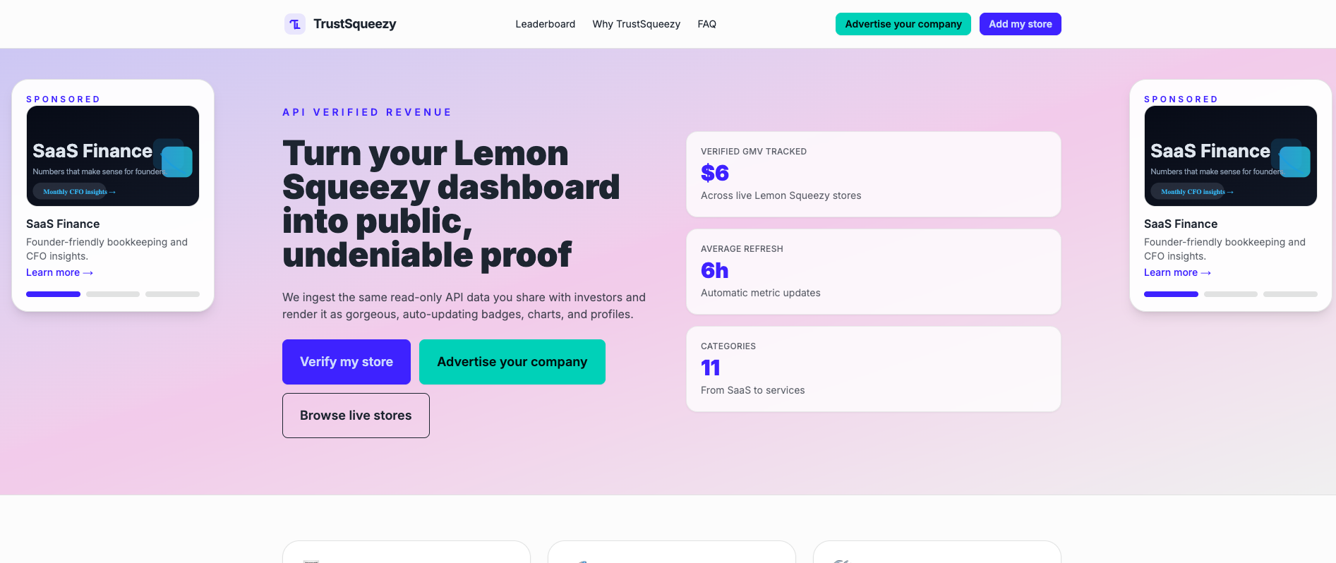 TrustSqueezy - Main screenshot showing features and interface