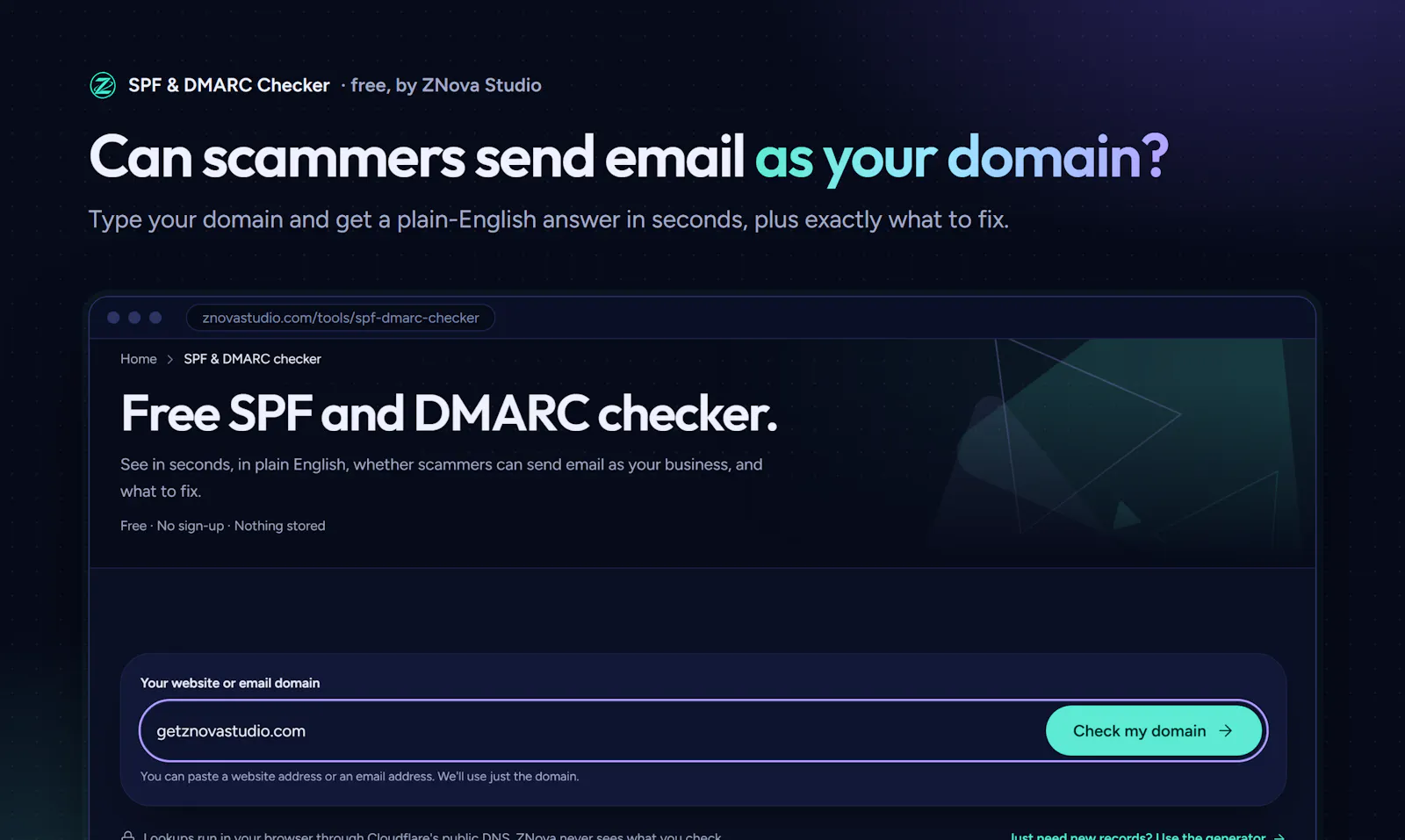 SPF & DMARC Checker screenshot 2
