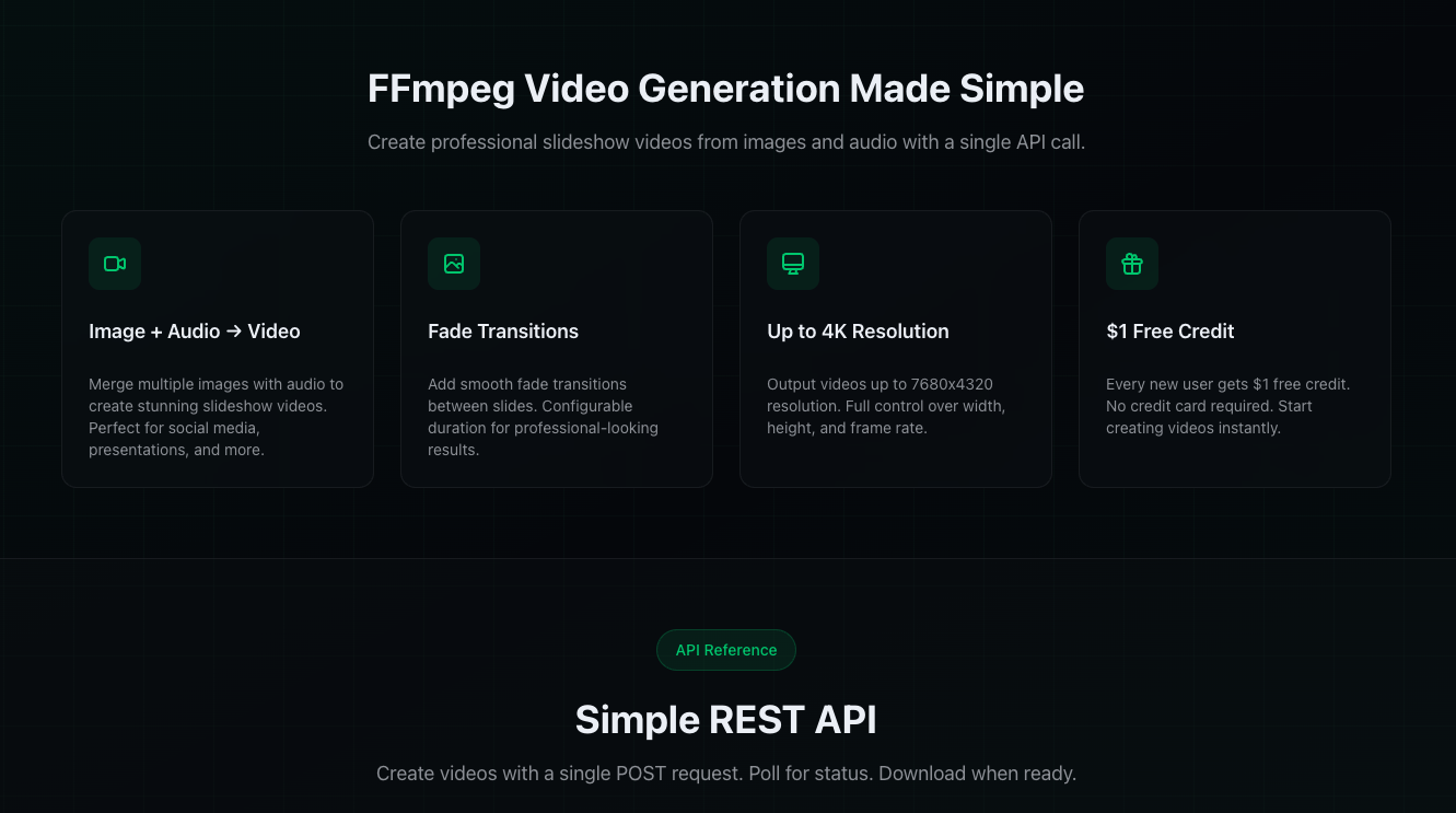 FFmpeg API Service gallery image