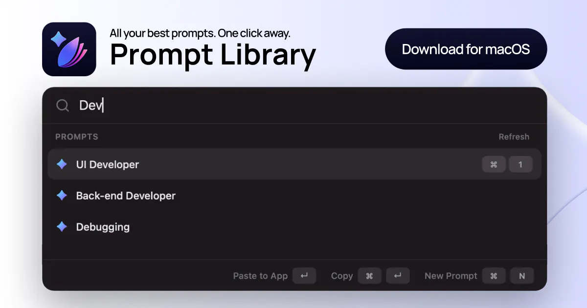 Prompt Library: All your best prompts. One shortcut away. | Product Hunt