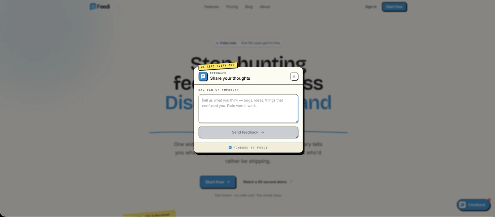 Feedi - User feedback for SaaS founders screenshot 4