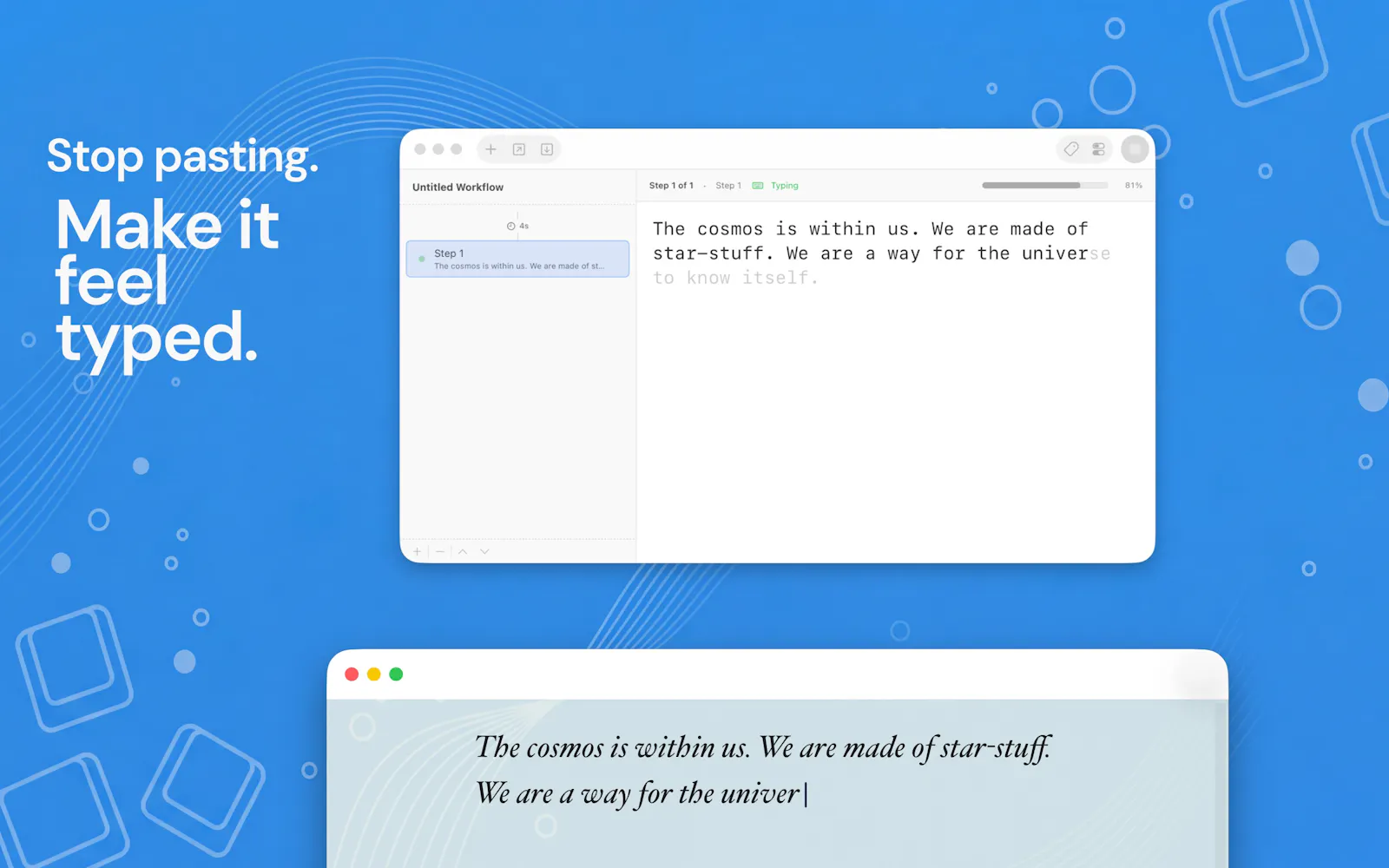 Typestream screenshot 2