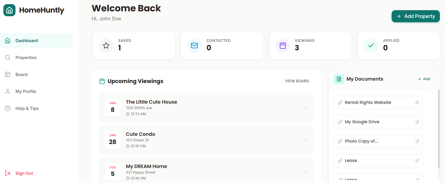 HomeHuntly - Screenshot 2 showing product features and functionality