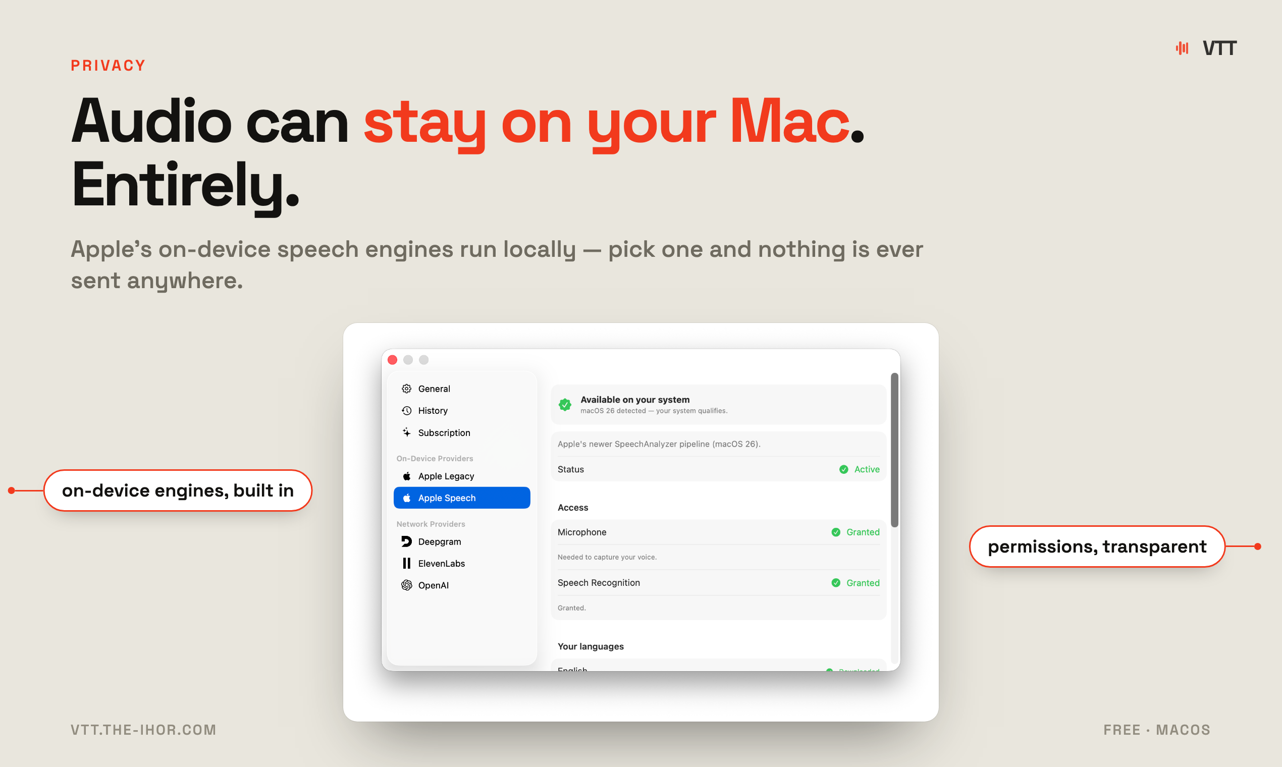VTT for Mac gallery image