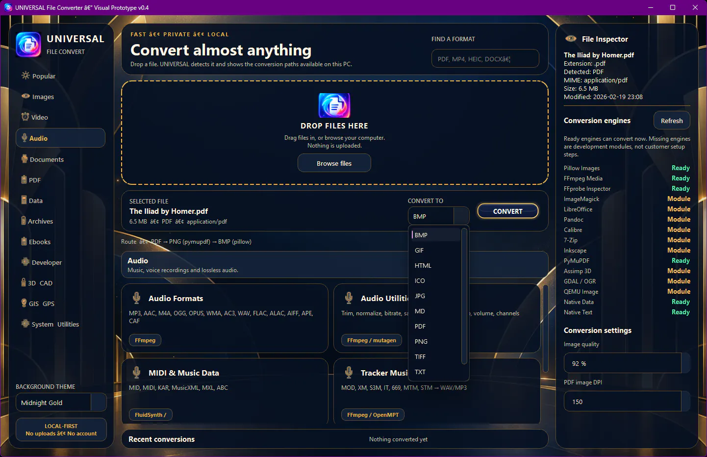 UNIVERSAL File Converter screenshot