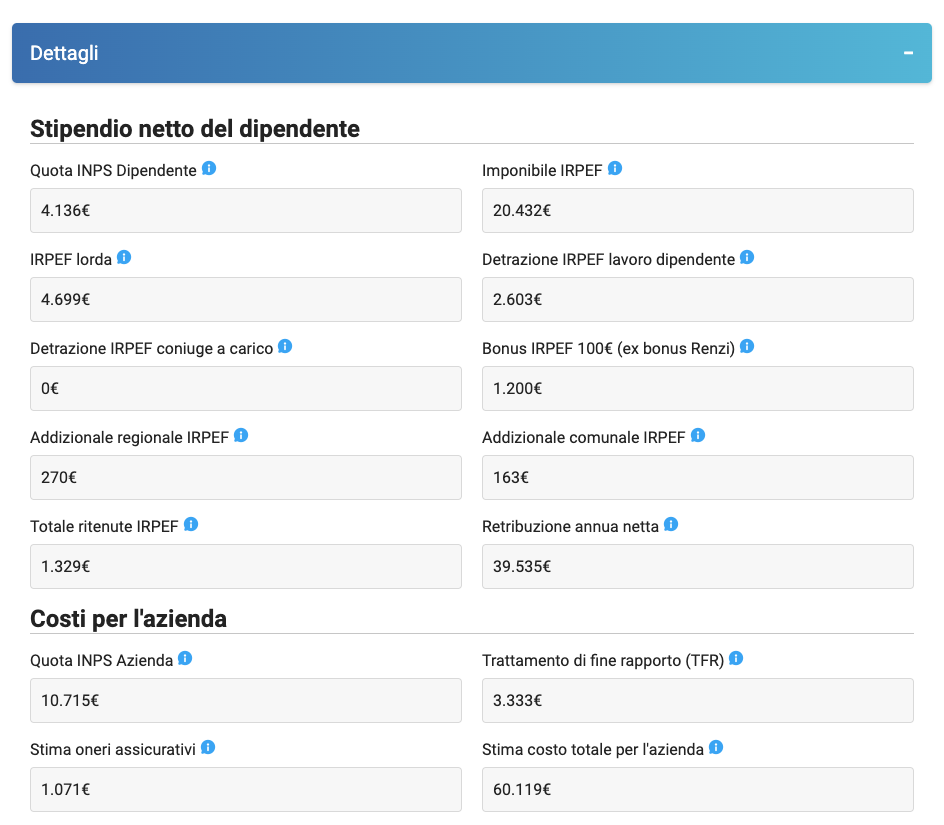 Mídia 4 de Stindendee - Calculadora de salário líquido para a Itália