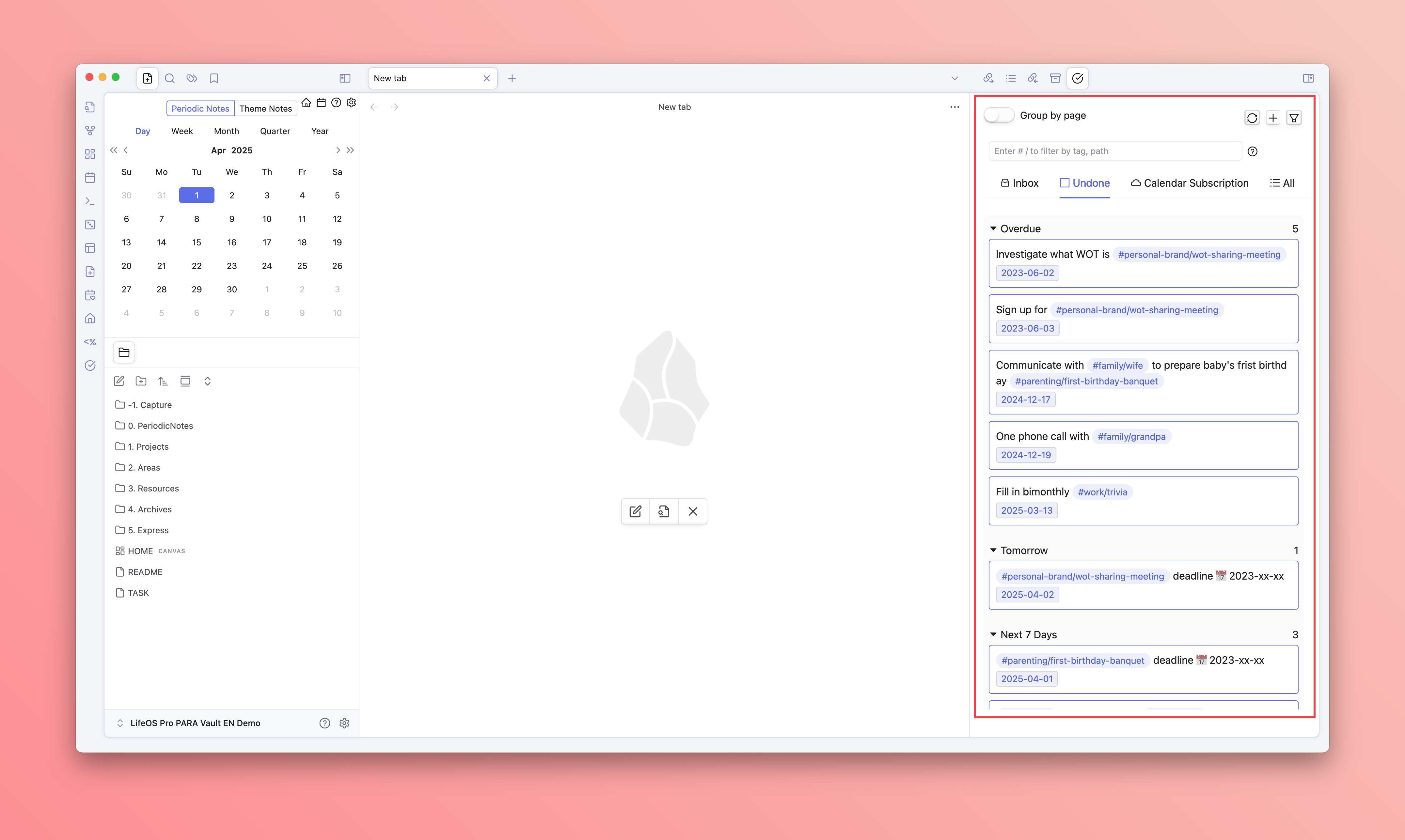 Calendario Pro per Obsidian - Calendar Pro è un plug -in Obsidian per una pianificazione efficiente media 3
