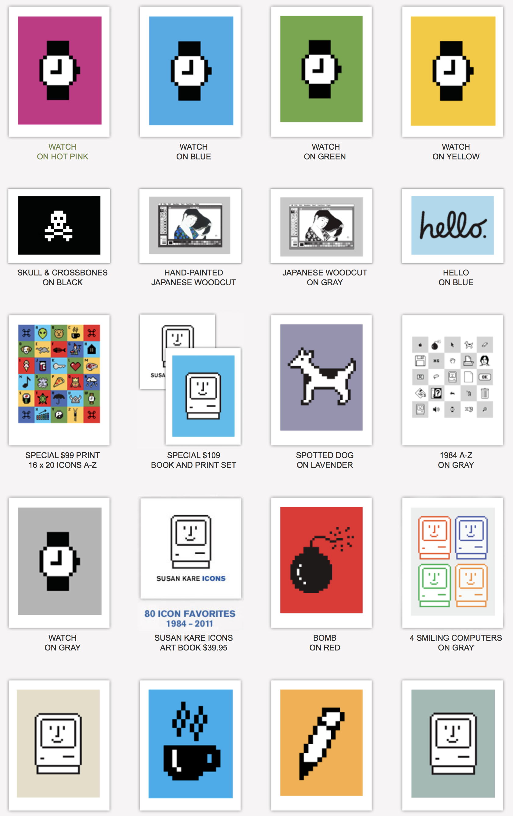 Susan Kare prints and posters