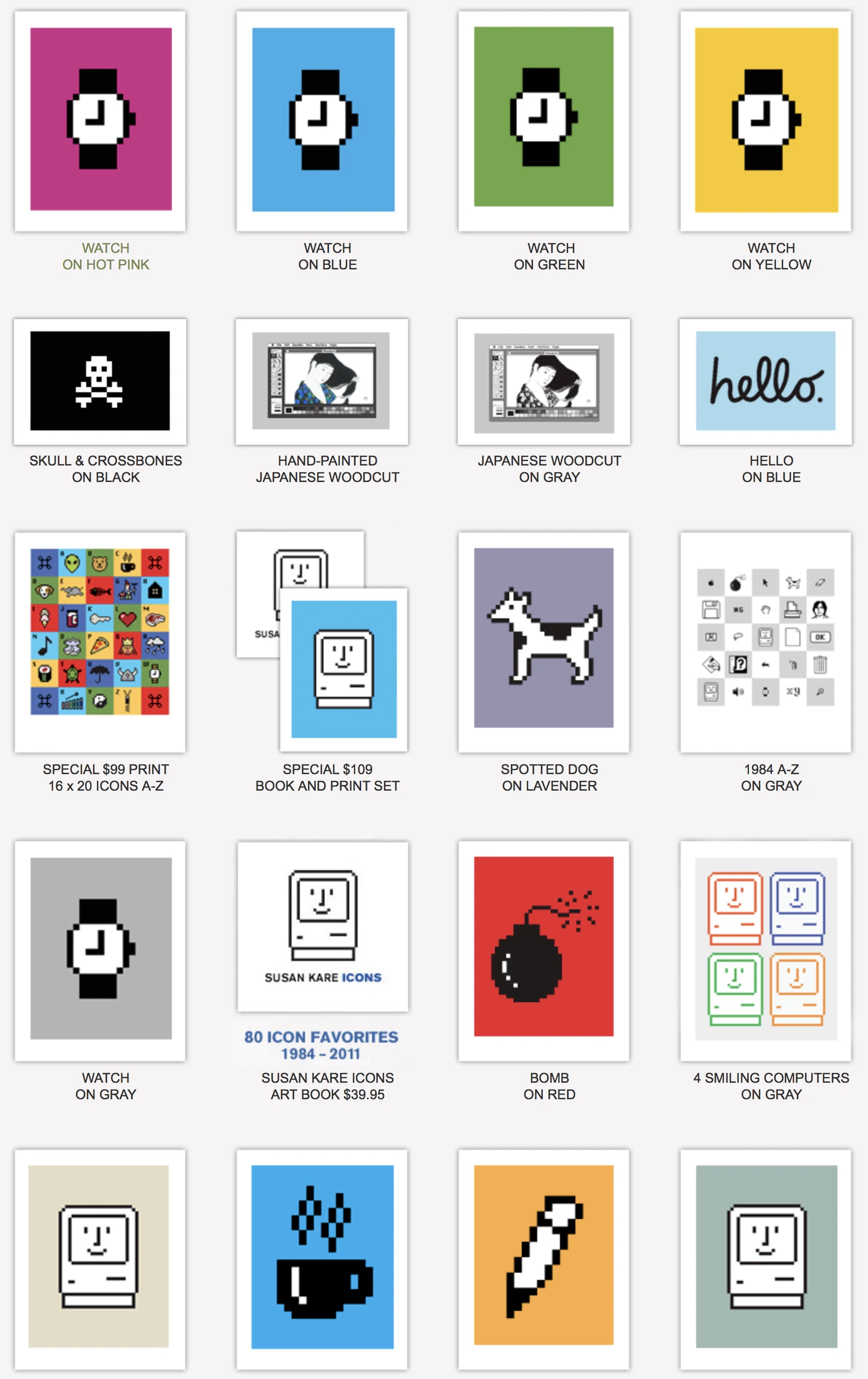 Susan Kare prints and posters