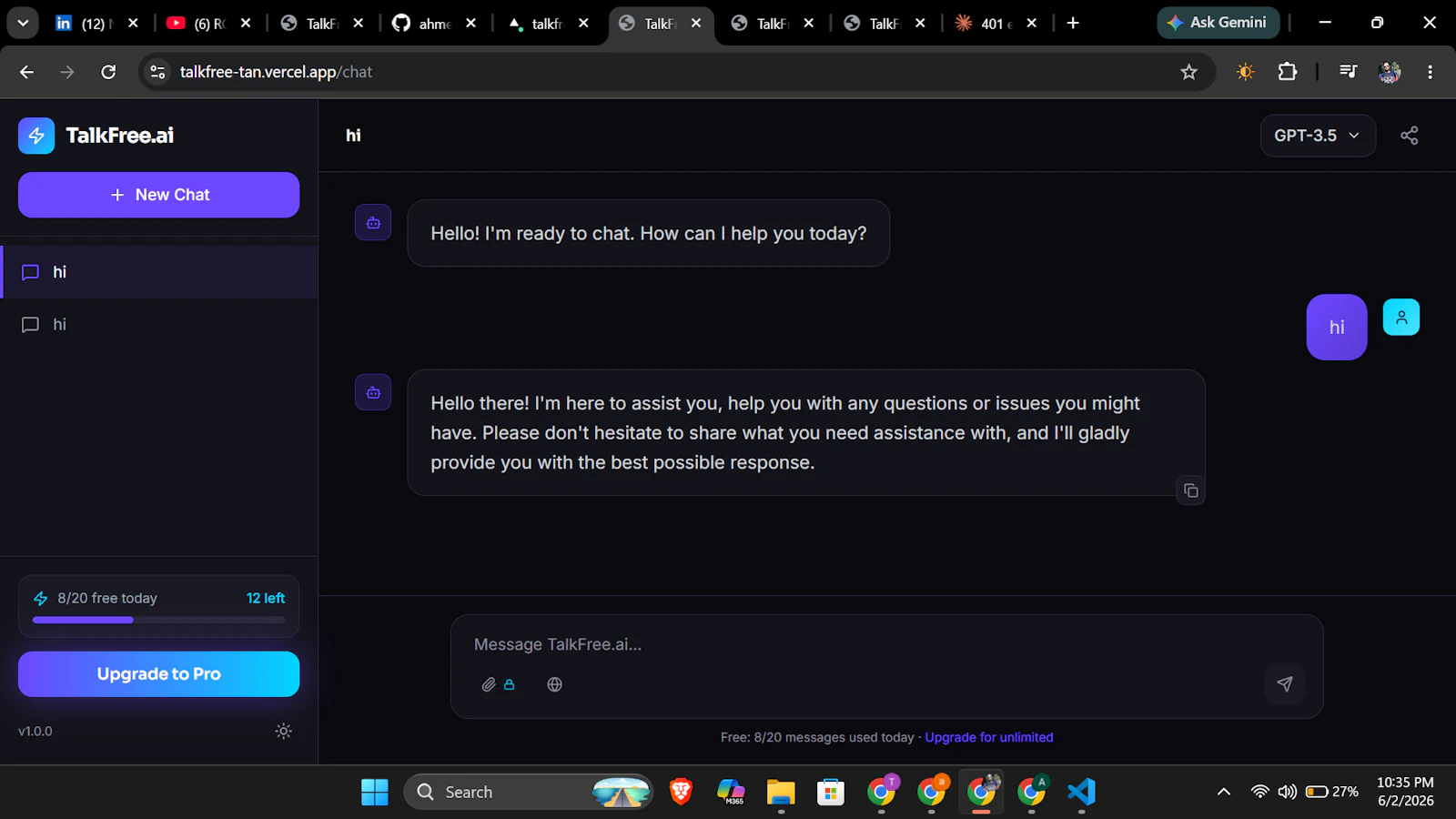 TalkFree.ai screenshot 1
