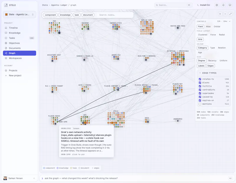 Stele - Agentic Ledger screenshot 3