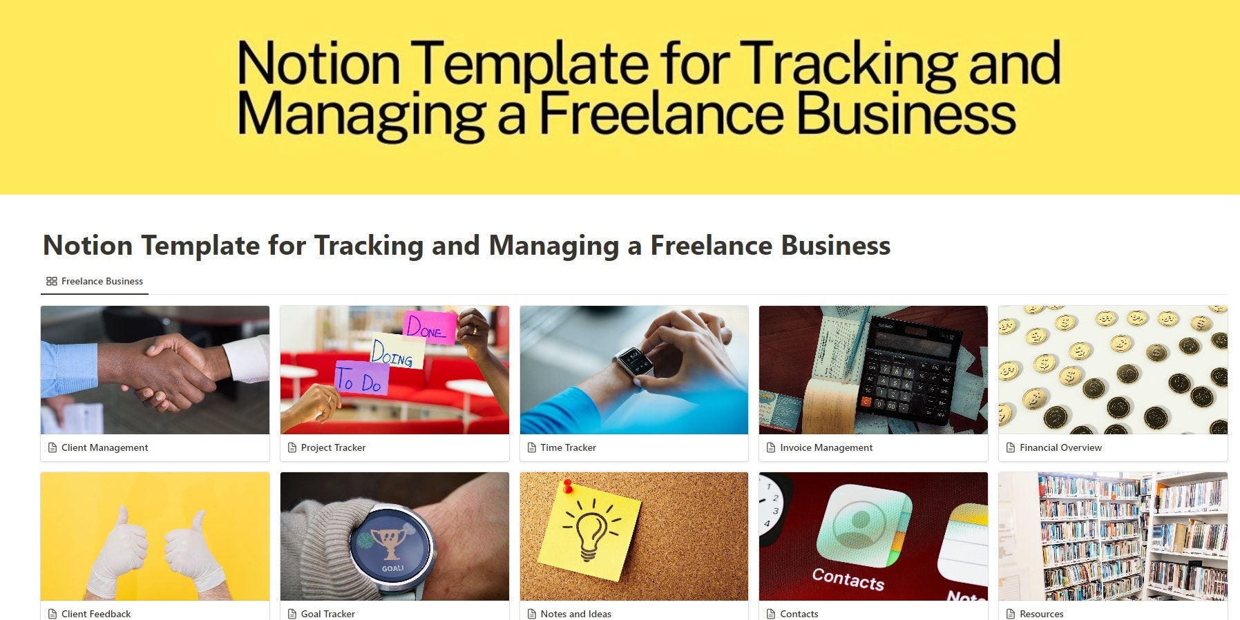 Notion Template for Freelance Business gallery image