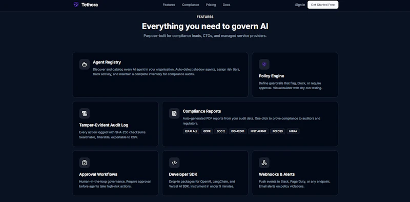 Tethora - AI agent governance screenshot 4
