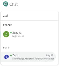 Zuzu for Google Hangouts Chat gallery image