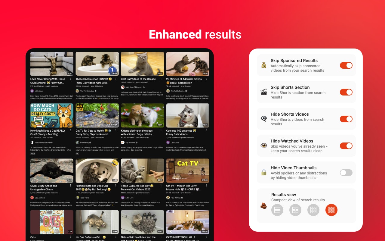 Contenedor - Limpiar y controlar YouTube media 4
