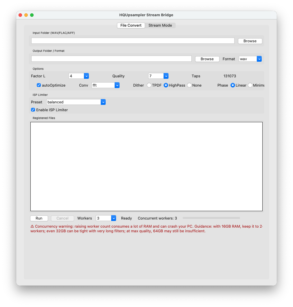 HQUpsampler Stream Bridge - Main product screenshot demonstrating key features and user interface