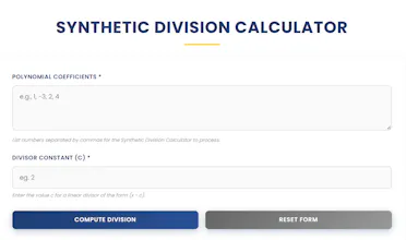 Synthetic Division Calculator gallery image