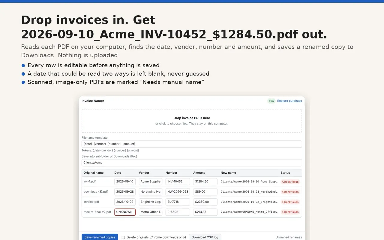 Invoice Namer gallery image