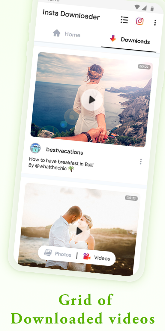 Video downloader for Insta gallery image