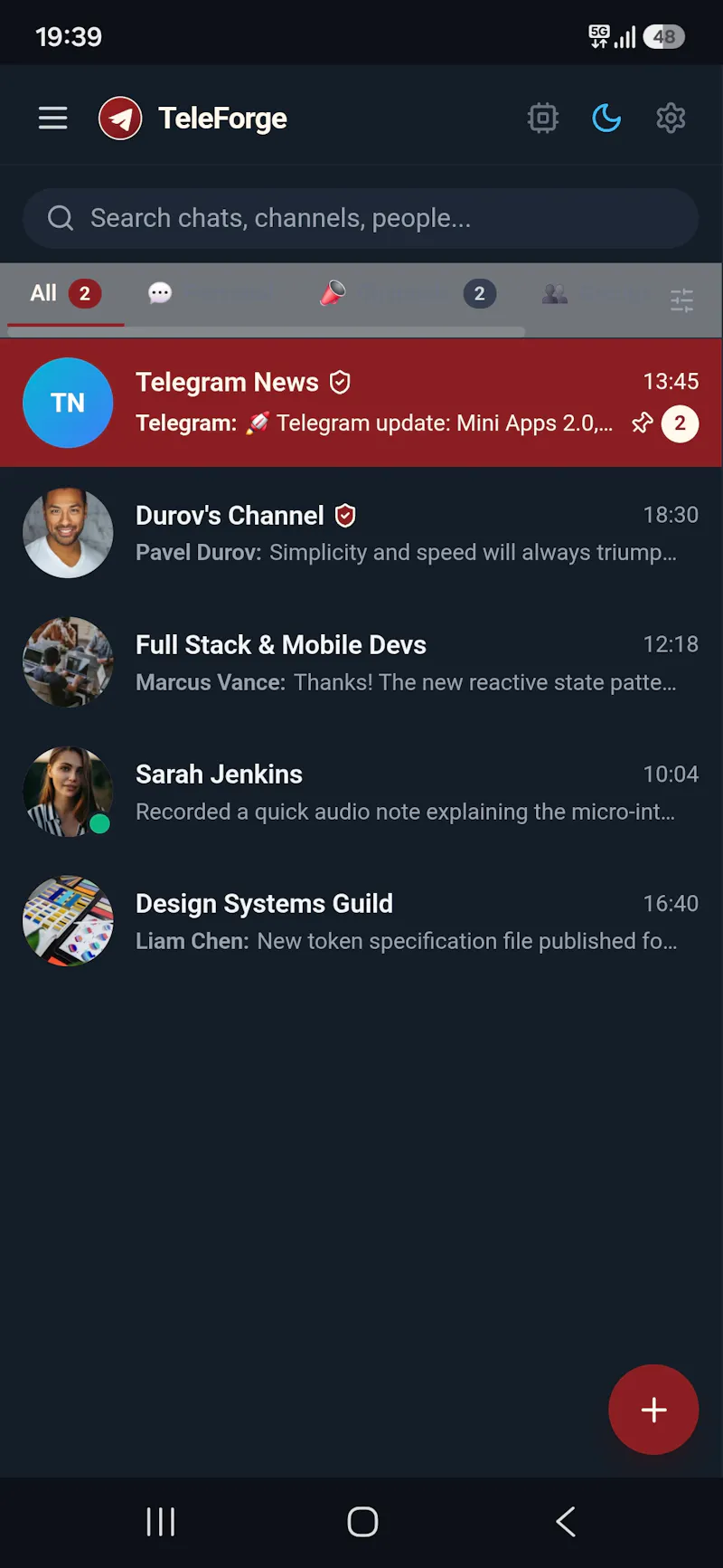 Teleforge screenshot 2