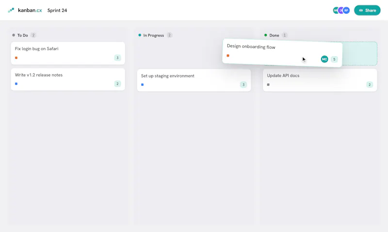 kanban.cx screenshot 2