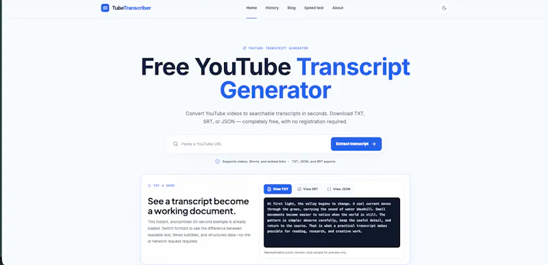 TubeTranscriber screenshot 3