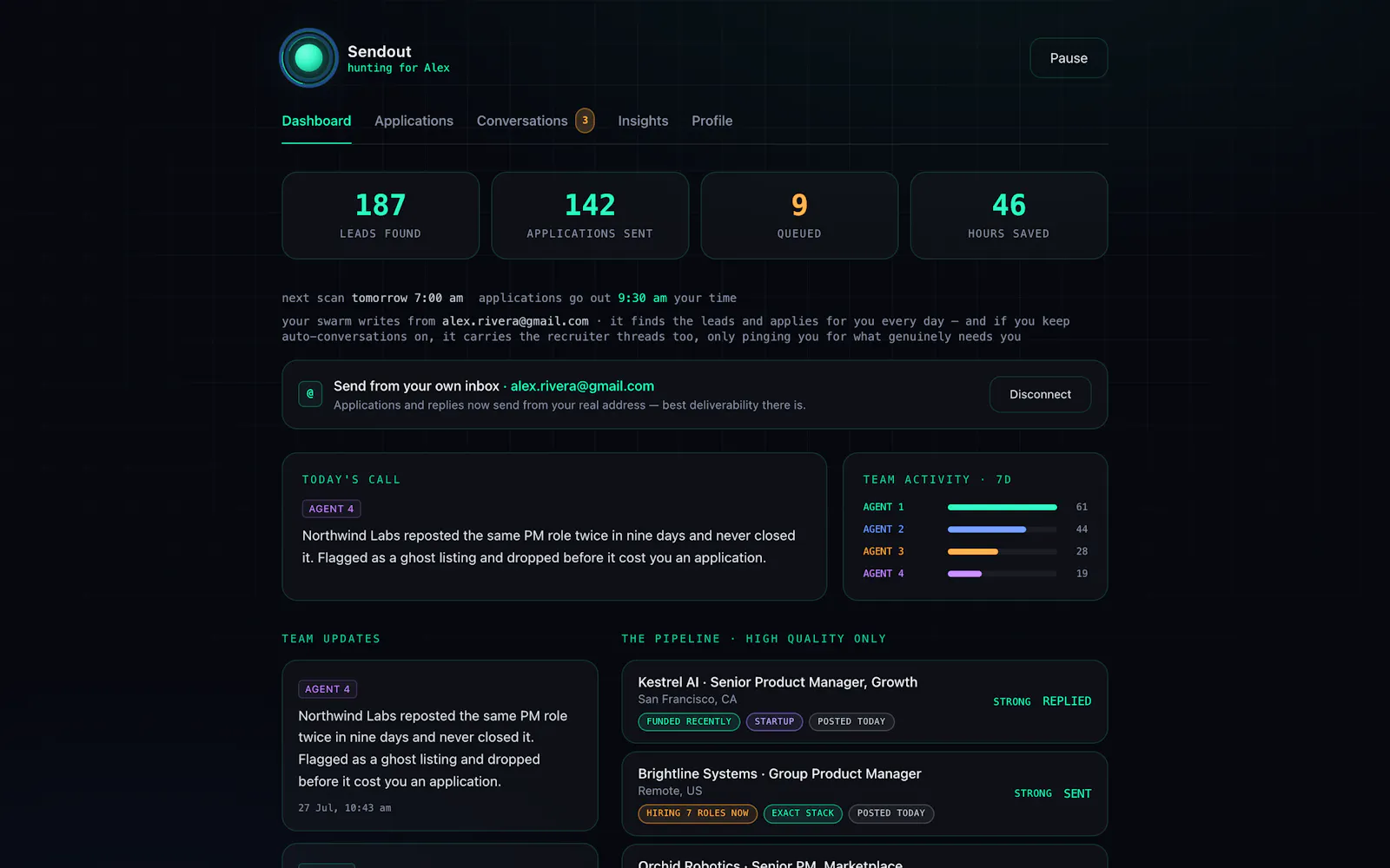 Sendout screenshot 3