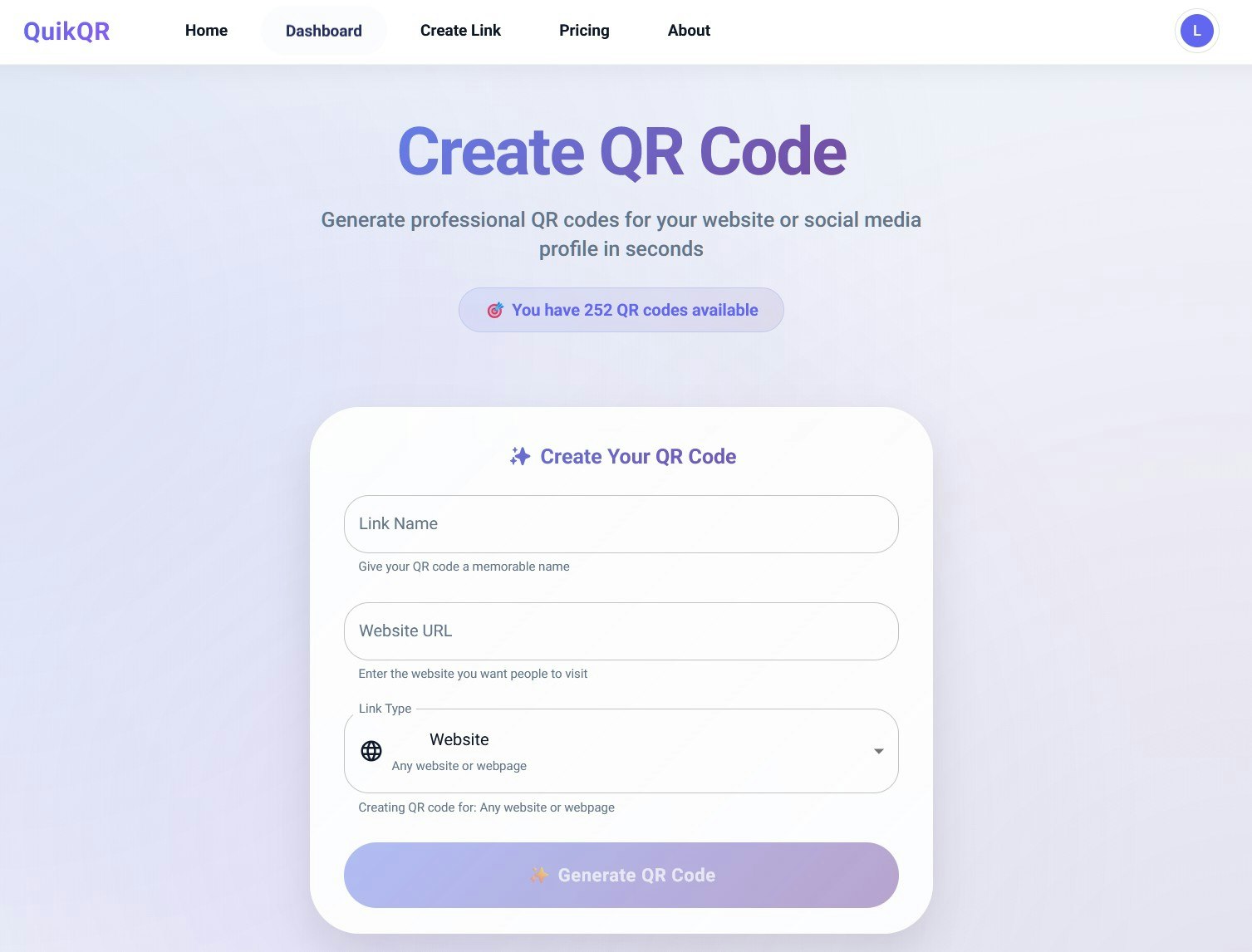 QR Code Generator - Screenshot 4 showing product features and functionality