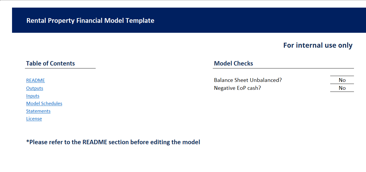 Rental Property Financial Model Template gallery image