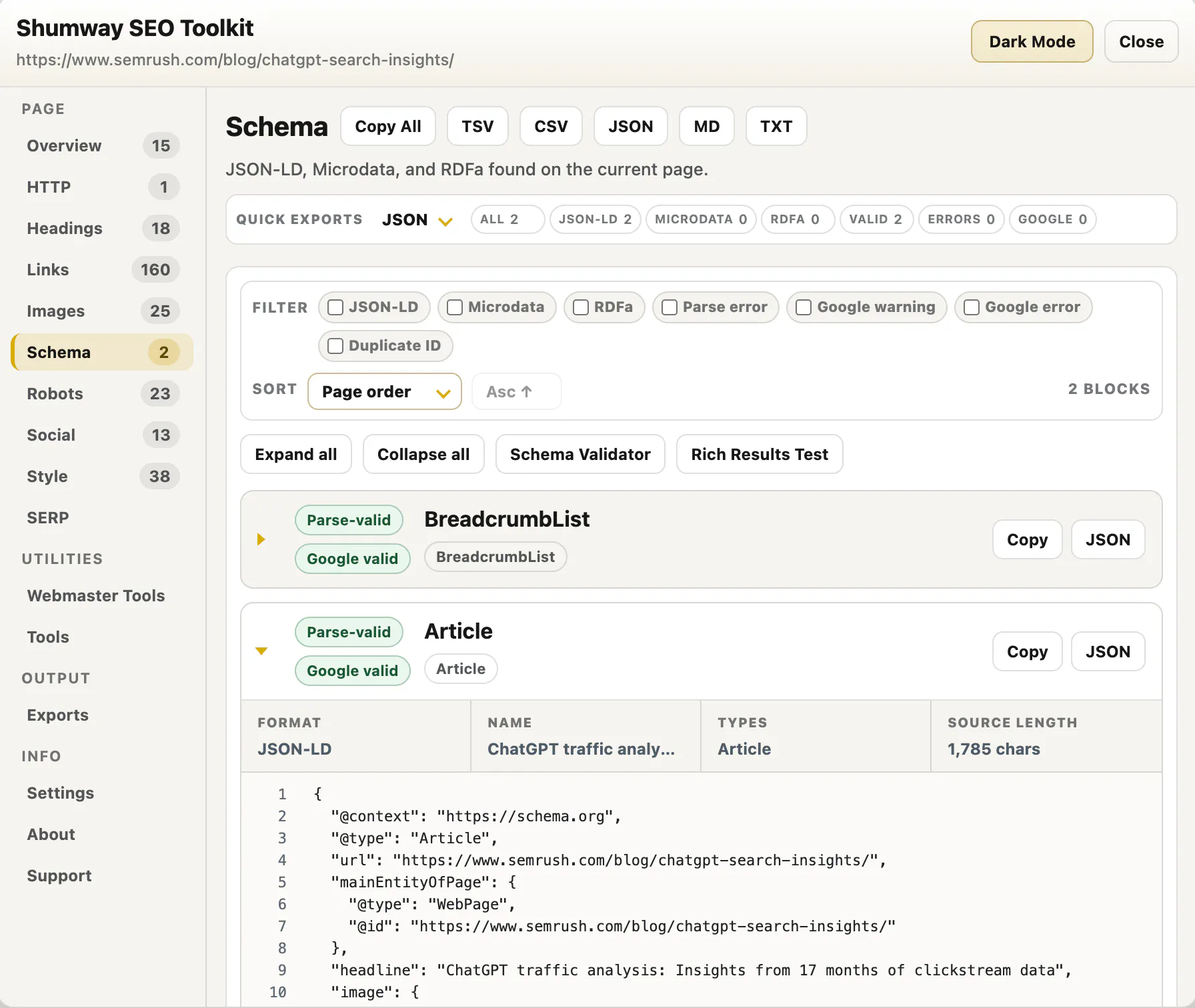 Shumway SEO Toolkit gallery image