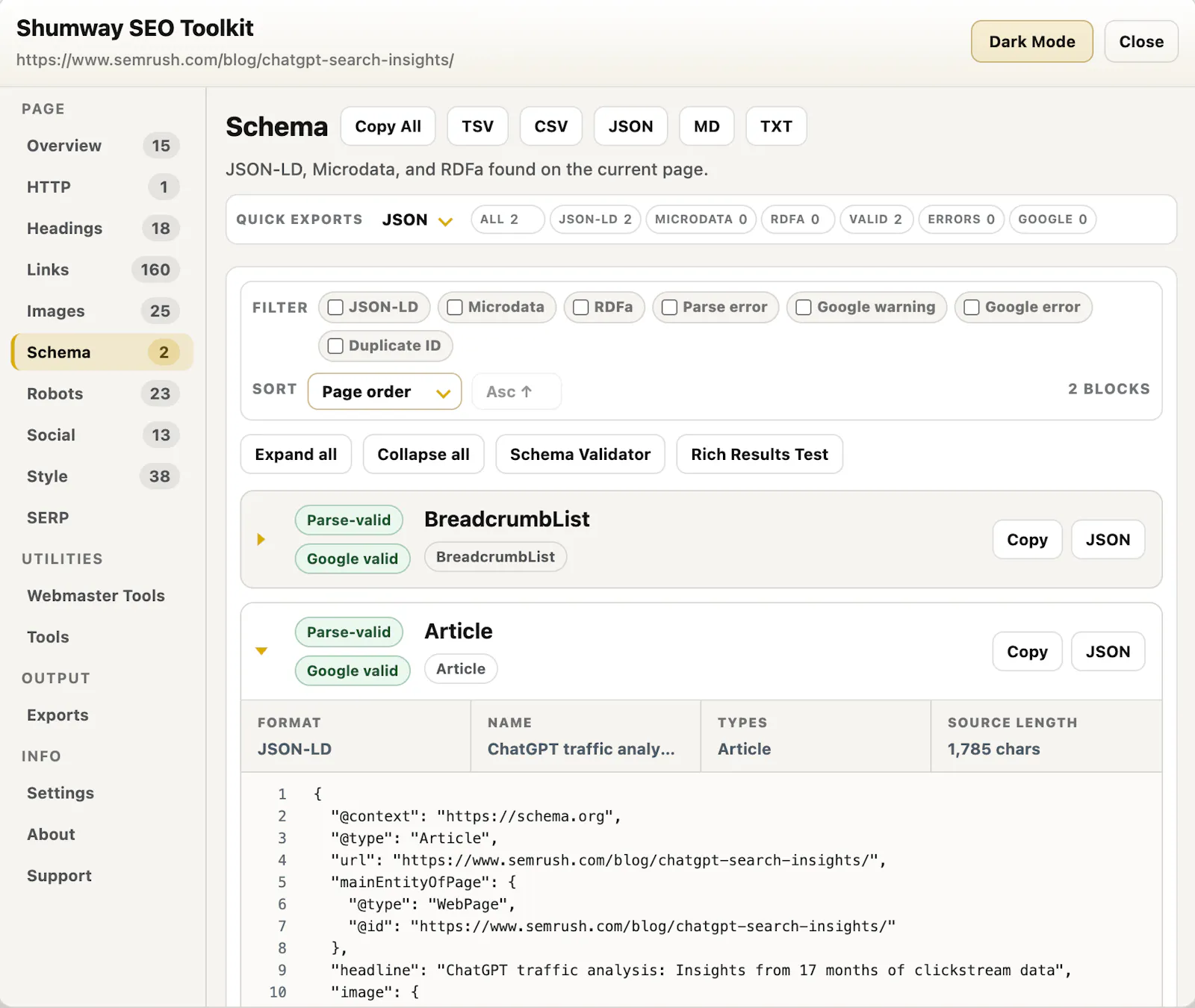 Shumway SEO Toolkit screenshot 7