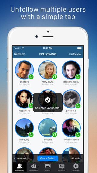 Cleaner for Instagram - Mass delete, unlike, unfollow and block tool gallery image