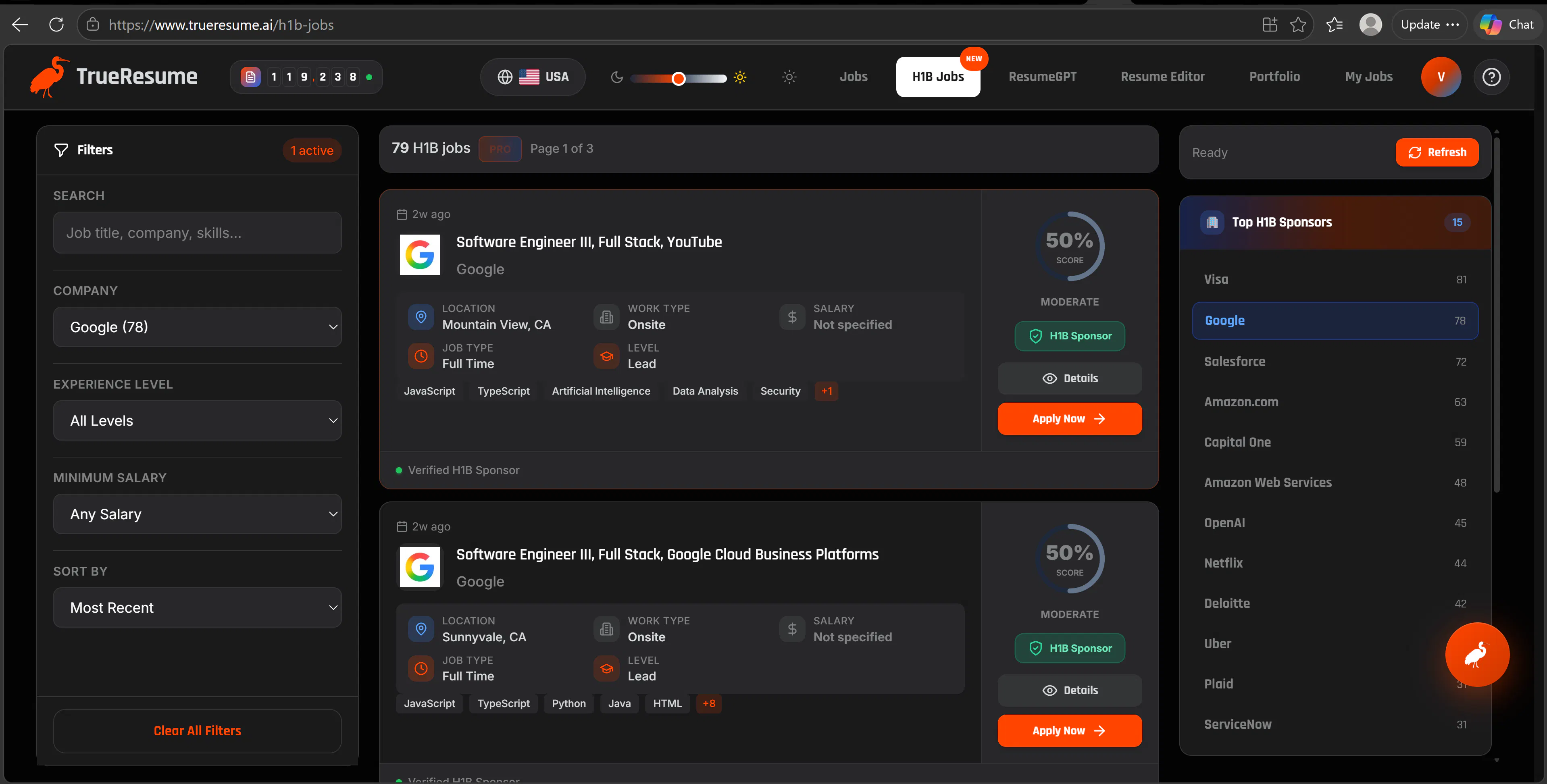TrueResume gallery image