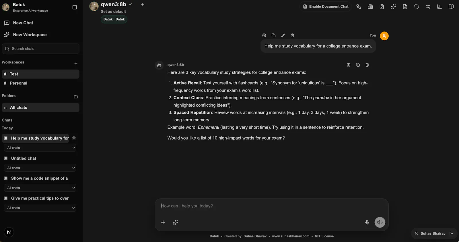 Batuk — Sovereign AI for Teams screenshot 3