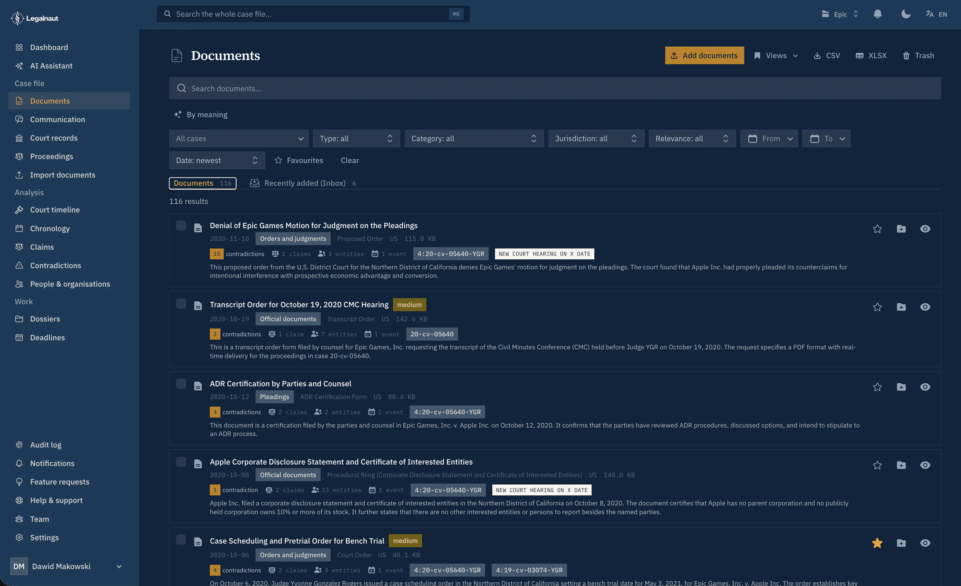 Legalnaut: AI Litigation & Case Analysis gallery image
