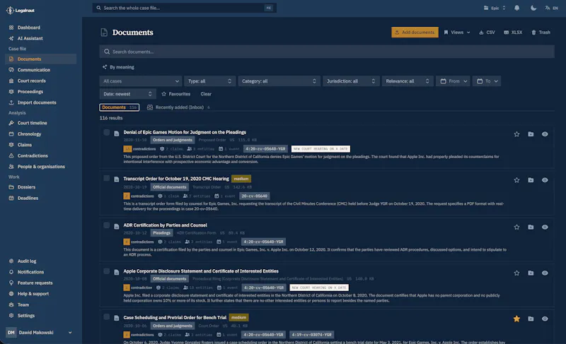 Legalnaut: AI Litigation & Case Analysis screenshot 12