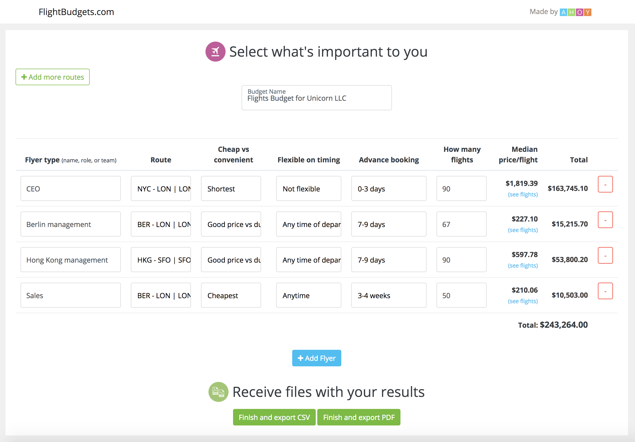 FlightBudgets.com gallery image