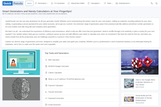 Smart Generators and Handy Calculators gallery image