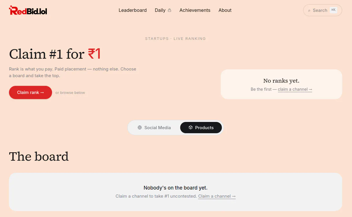 Redbid.lol product banner