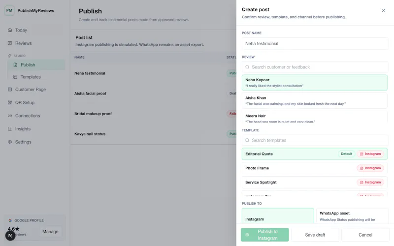 PublishMyReviews screenshot 4