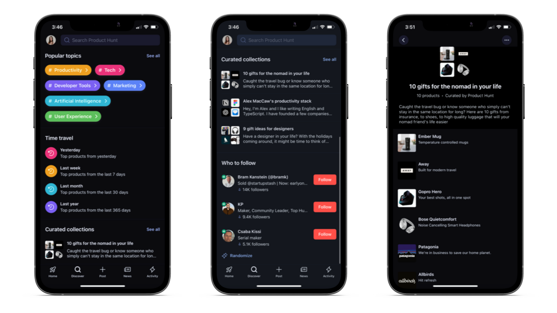 Mobile apps discover page