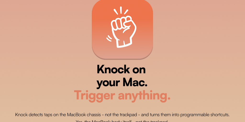 Knock: Knock on your MacBook to control your Mac | Product Hunt